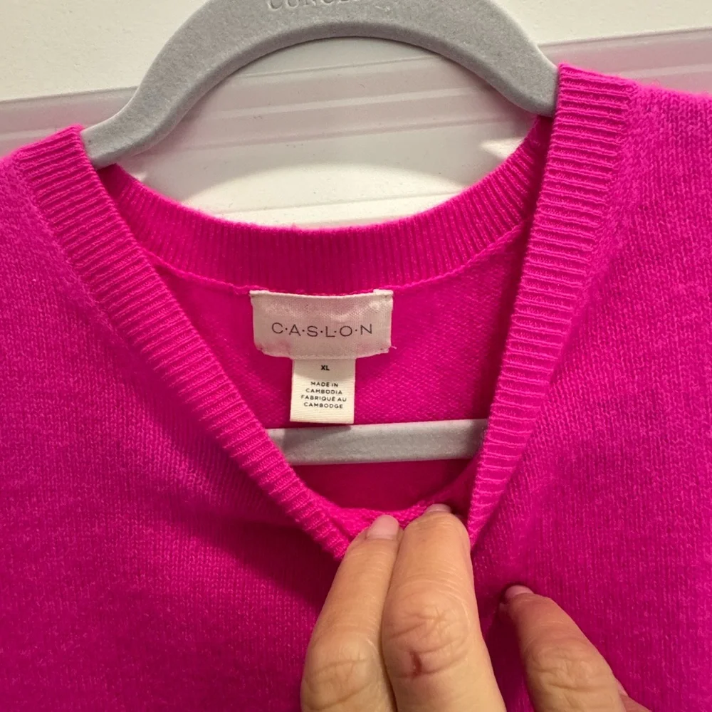 Vibrant Pink Short Sleeve Sweater - Picture 7 of 7